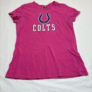 1st & Fashion NFL Indianapolis Colts Pink Short Sleeve T Shirt Women’s Large